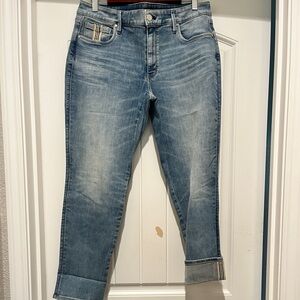 WHBM STRAIGHT-fit EMBELLISHED CROPS